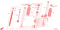 FOURCHE pour Honda CRF 100 de 2012