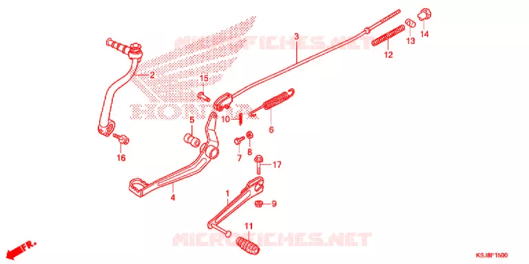 PEDALE Honda MOTO 100 CRF 2012  CRF100FC