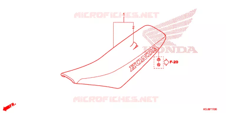 SELLE Honda MOTO 100 CRF 2012  CRF100FC
