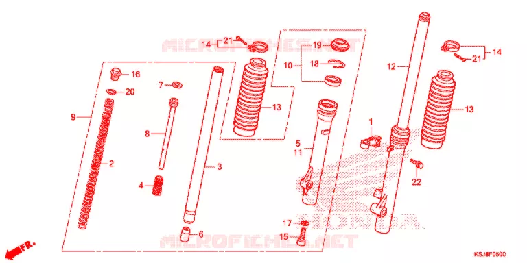 FOURCHE Honda MOTO 100 CRF 2013  CRF100FD