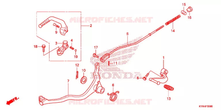 PEDALE - KICK Honda MOTO 110 CRF 2014  CRF110FE