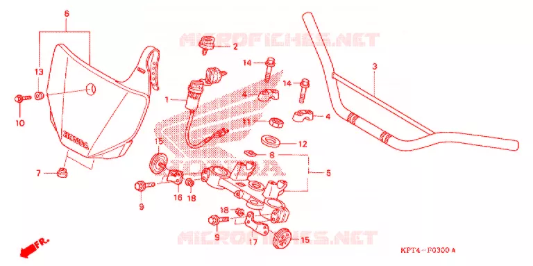 GUIDON - TE DE FOURCHE Honda MOTO 150 CRF 2011  CRF150FB