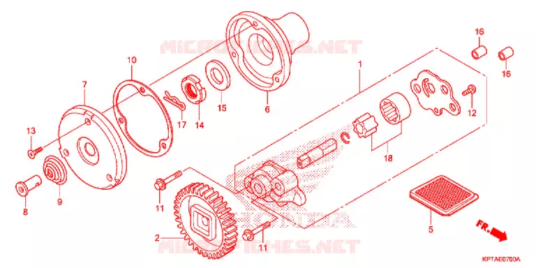 POMPE A HUILE Honda MOTO 150 CRF 2012  CRF150FC