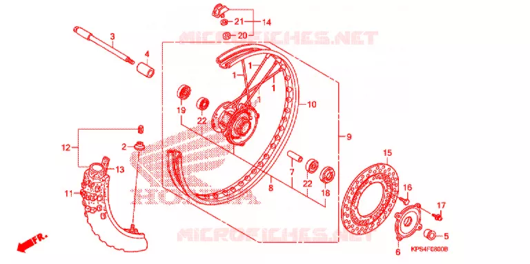 ROUE AVANT Honda MOTO 230 CRF 2012  CRF230FB