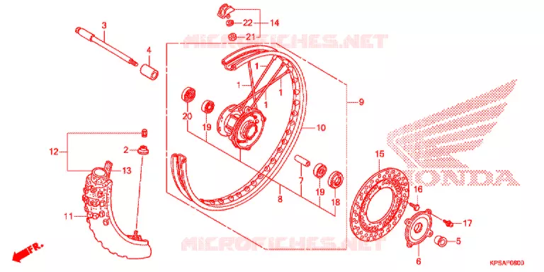 ROUE AVANT Honda MOTO 230 CRF 2012  CRF230FC