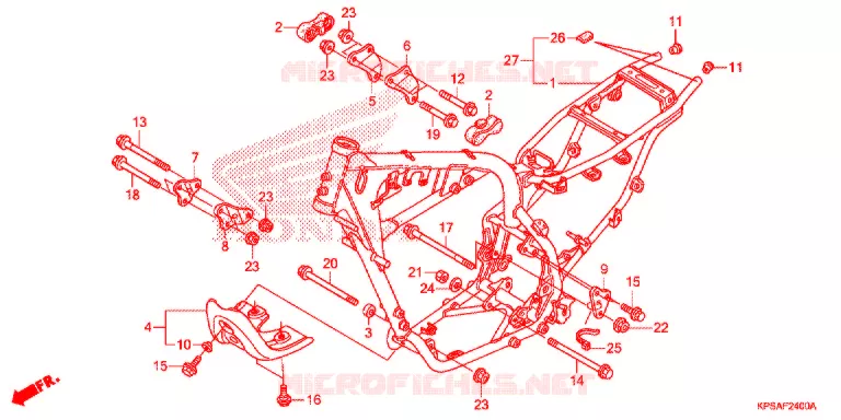 CADRE Honda MOTO 230 CRF 2013  CRF230FD