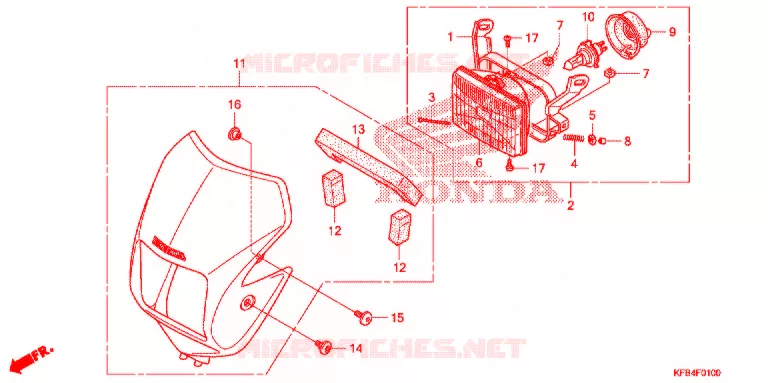 PHARE Honda MOTO 230 CRF 2011  CRF230LB
