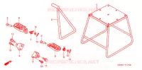 BEQUILLE   REPOSE PIEDS pour Honda CRF 250 R BLACK de 2008