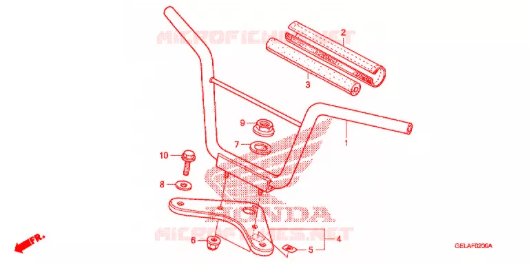 GUIDON - TE DE FOURCHE Honda MOTO 50 CRF 2004  CRF50F4