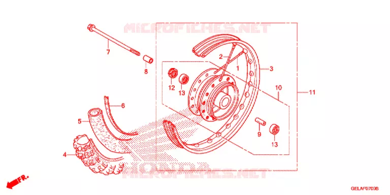 ROUE AVANT Honda MOTO 50 CRF 2004  CRF50F4