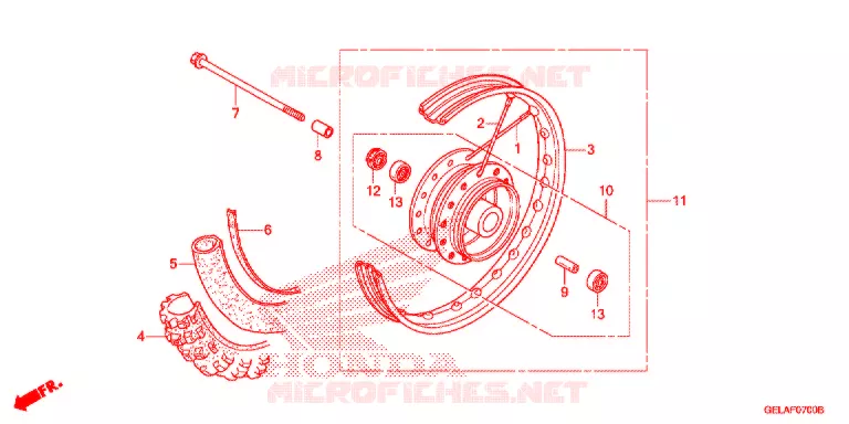 ROUE AVANT Honda MOTO 50 CRF 2005  CRF50F5