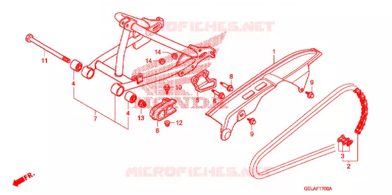 BRAS OSCILLANT Honda MOTO 50 CRF 2006  CRF50F6
