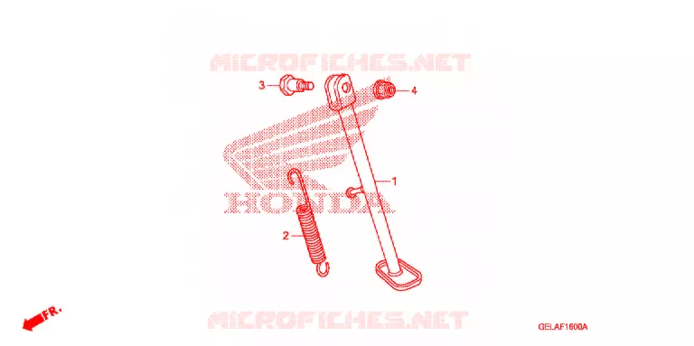 BEQUILLE Honda MOTO 50 CRF 2008  CRF50F8