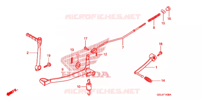 PEDALE DE FREIN - KICK Honda MOTO 50 CRF 2008  CRF50F8