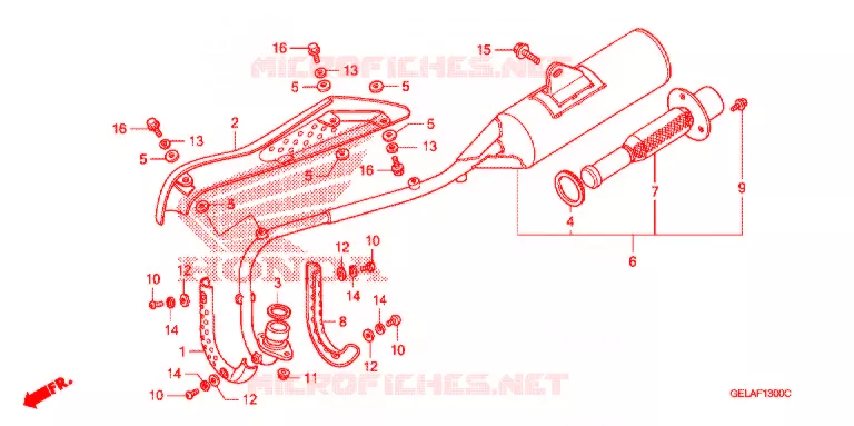 SILENCIEUX D'ECHAPPEMENT Honda MOTO 50 CRF 2011  CRF50FB