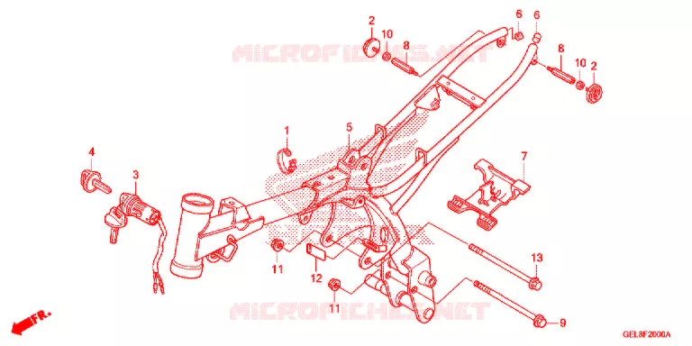CADRE Honda MOTO 50 CRF 2013  CRF50FD