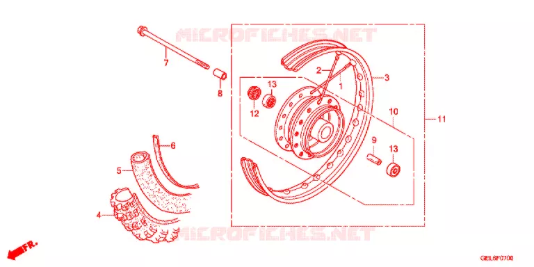 ROUE AVANT Honda MOTO 50 CRF 2017  CRF50FE
