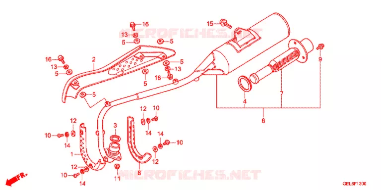SILENCIEUX D'ECHAPPEMENT Honda MOTO 50 CRF 2020  CRF50FE