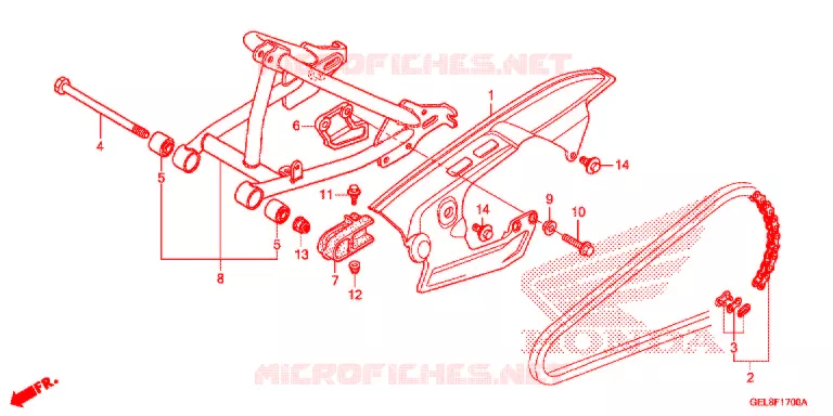 BRAS OSCILLANT Honda MOTO 50 CRF 2017  CRF50FH