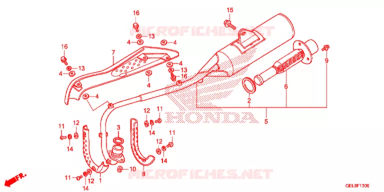 SILENCIEUX D'ECHAPPEMENT Honda MOTO 50 CRF 2017  CRF50FH