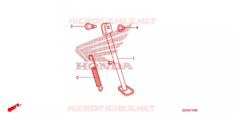 BEQUILLE Honda MOTO 70 CRF 2004  CRF70F4