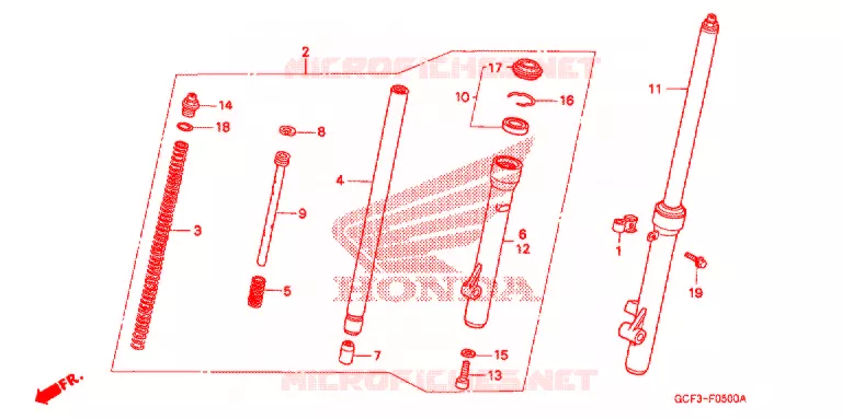 FOURCHE Honda MOTO 70 CRF 2004  CRF70F4