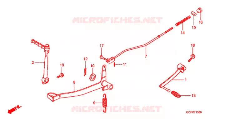 PEDALE Honda MOTO 70 CRF 2005  CRF70F5