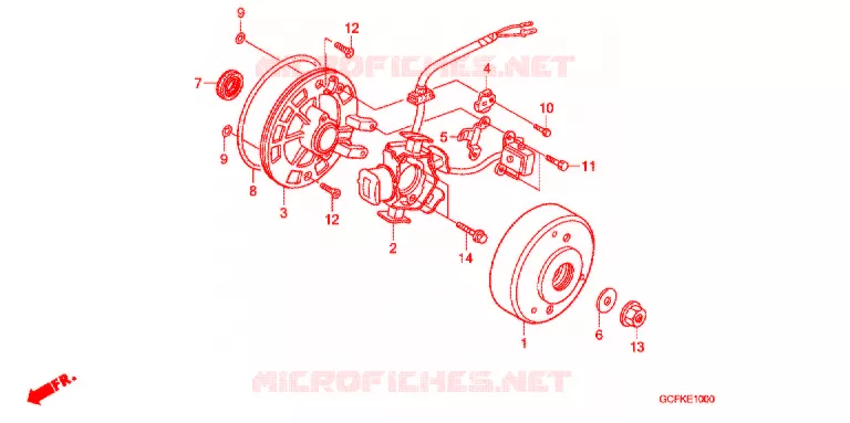ALTERNATEUR Honda MOTO 70 CRF 2006  CRF70F6