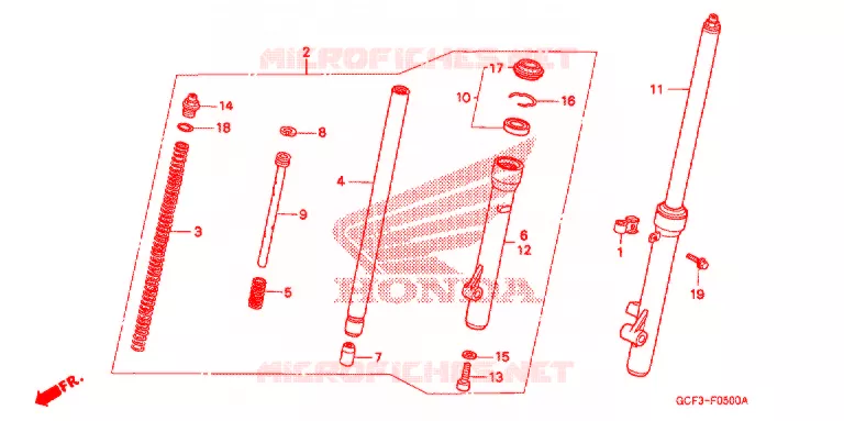 FOURCHE Honda MOTO 70 CRF 2008  CRF70F8