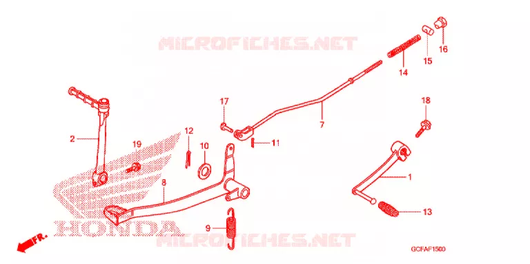 PEDALE Honda MOTO 70 CRF 2008  CRF70F8