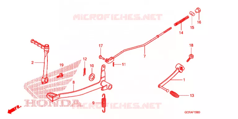 PEDALE Honda MOTO 70 CRF 2010  CRF70F9