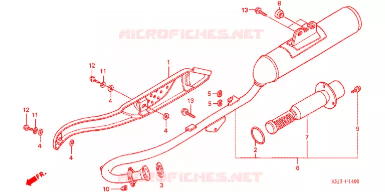 SILENCIEUX D'ECHAPPEMENT Honda MOTO 80 CRF 2004  CRF80F4
