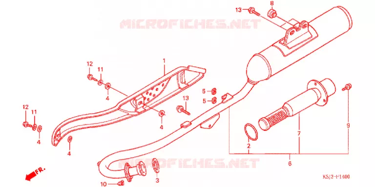 SILENCIEUX D'ECHAPPEMENT Honda MOTO 80 CRF 2004  CRF80F4