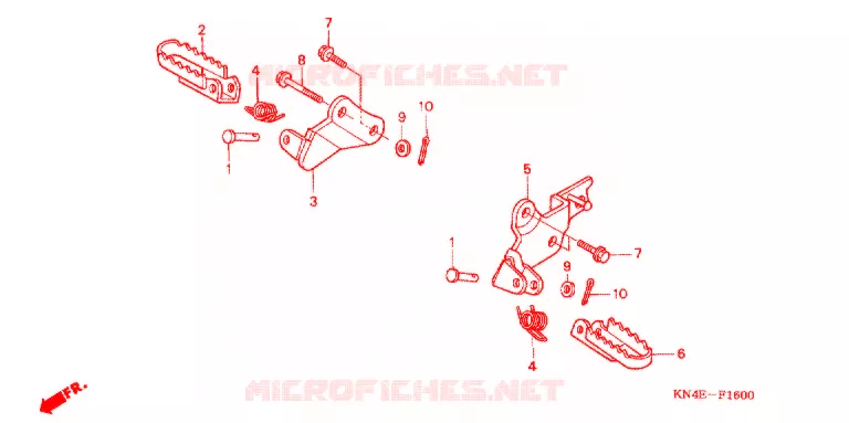 REPOSE PIED Honda MOTO 80 CRF 2006  CRF80F6