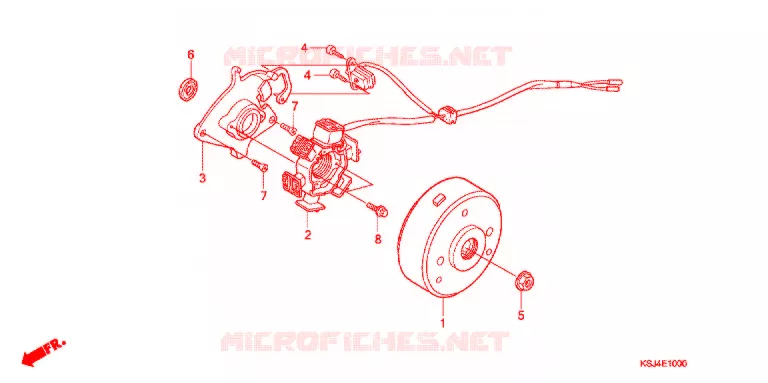 ALTERNATEUR (CRF80F) Honda MOTO 80 CRF 2007  CRF80F7