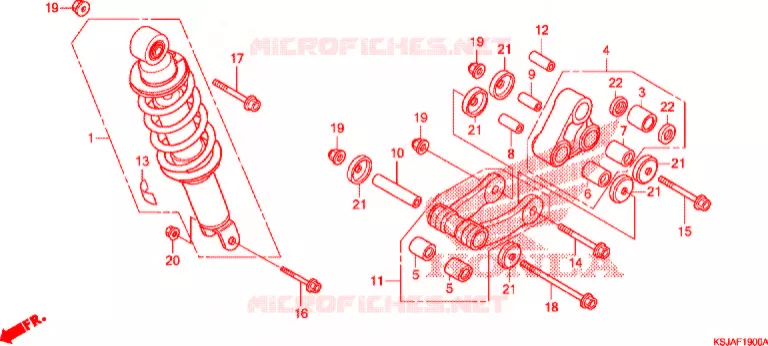 AMORTISSEUR ARRIERE Honda MOTO 80 CRF 2008  CRF80F8