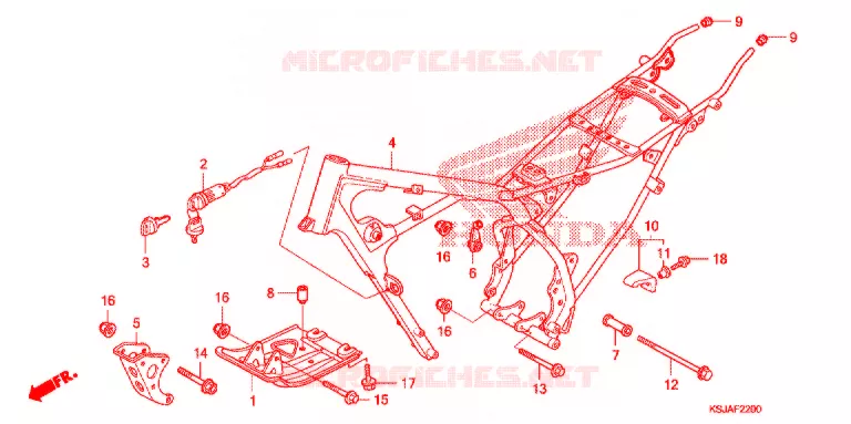 CADRE Honda MOTO 80 CRF 2008  CRF80F8