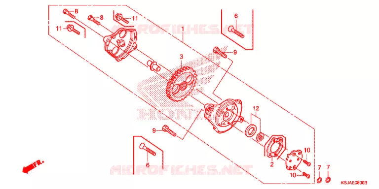 POMPE A HUILE Honda MOTO 80 CRF 2008  CRF80F8
