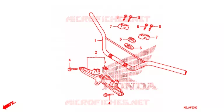 GUIDON Honda MOTO 80 CRF 2010  CRF80F9