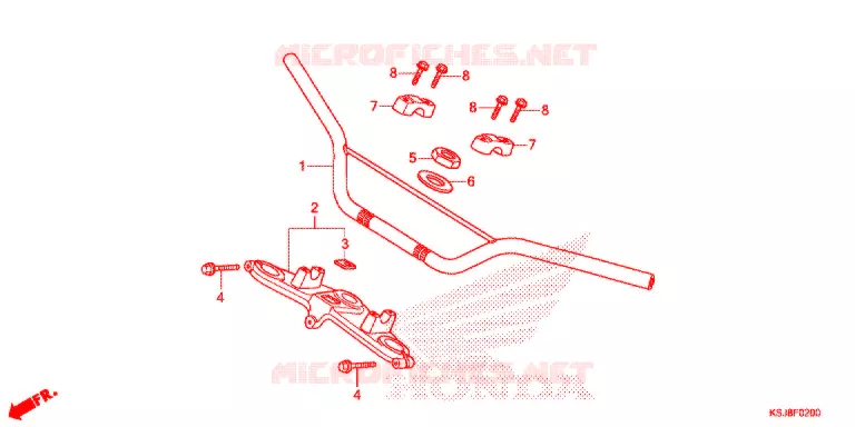 GUIDON Honda MOTO 80 CRF 2012  CRF80FC
