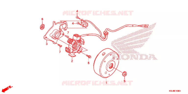 ALTERNATEUR (CRF80F) Honda MOTO 80 CRF 2013  CRF80FD