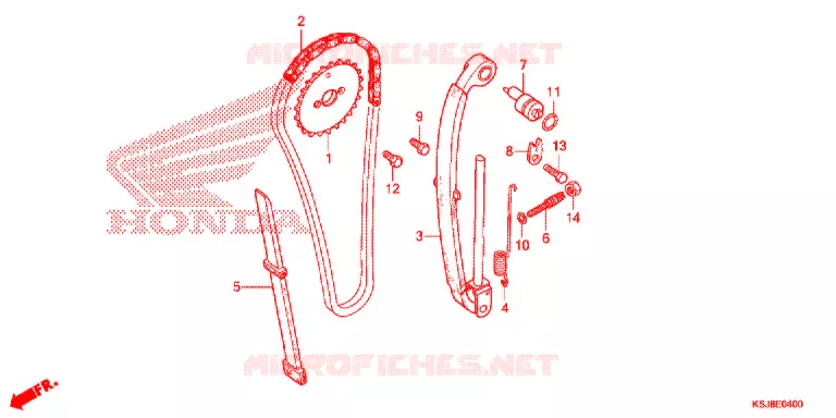 CHAINE DE DISTIRBUTION Honda MOTO 80 CRF 2013  CRF80FD
