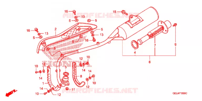 SILENCIEUX D'ECHAPPEMENT Honda MOTO 50 CRF 2009  CRF50F9