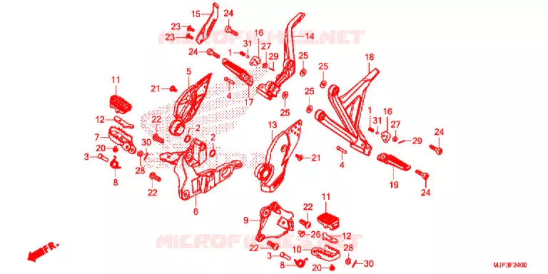 REPOSE PIED Honda MOTO 1000 AFRICA-TWIN 2017  CRF1000DH
