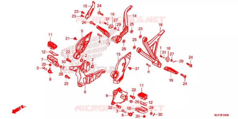 REPOSE PIED Honda MOTO 1000 AFRICA-TWIN 2018  CRF1000DH