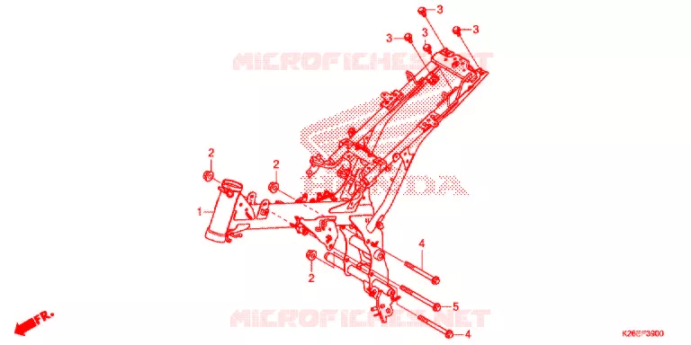 CADRE Honda MOTO 125 MSX 2017  MSX125AH