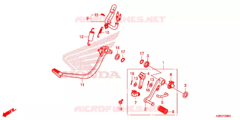 PEDALE Honda MOTO 125 MSX 2018  MSX125AH
