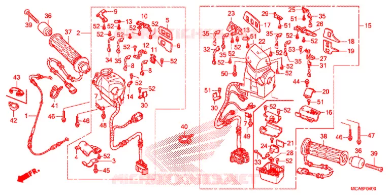 COMMODOS - POIGNEES Honda MOTO 1800 GOLD-WING 2014  GL1800E