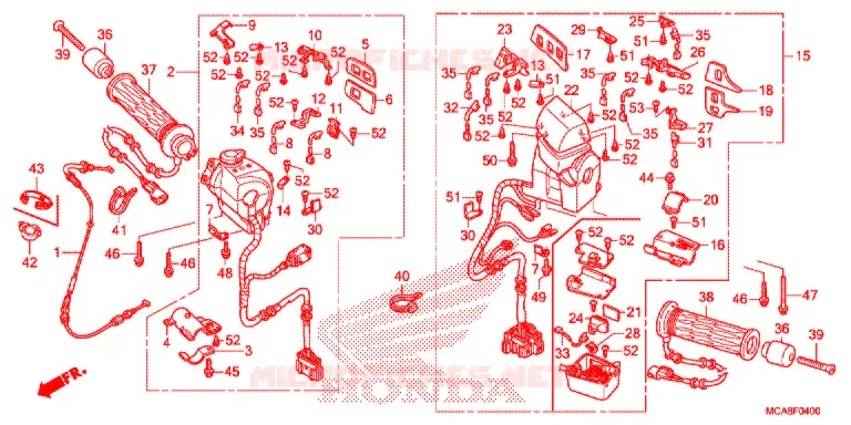 COMMODOS - POIGNEES Honda MOTO 1800 GOLD-WING 2014  GL1800E