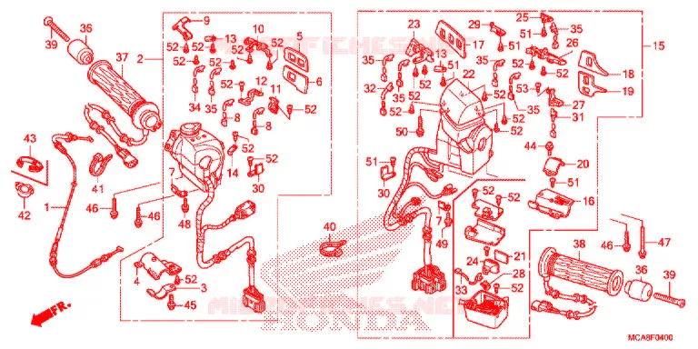 COMMODOS - POIGNEES Honda MOTO 1800 GOLD-WING 2014  GL1800E